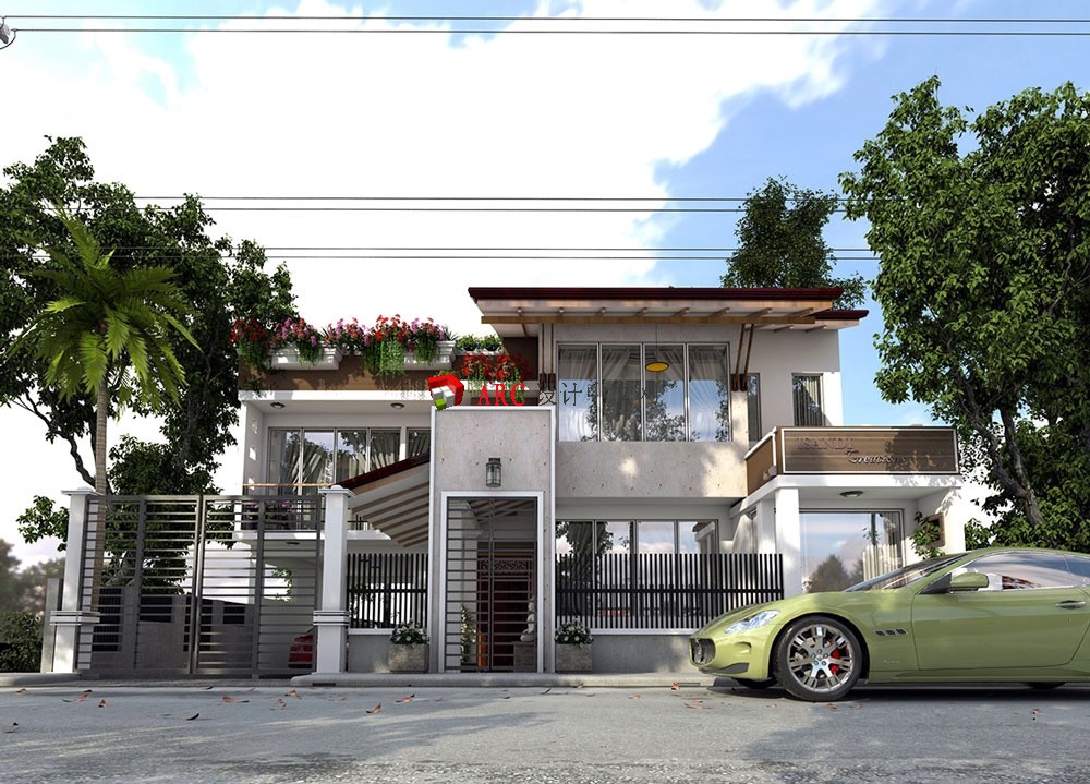 1 skp-3d-model-modern-villa-#30-vray-render-front-view.jpg